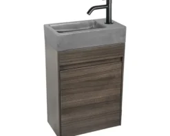 Differnz Handwaschbecken Hura L 40 x 22 cm Beton dunkelgrau