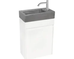 Differnz Handwaschbecken Hura L 40 x 22 cm Beton dunkelgrau