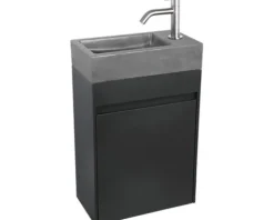 Differnz Handwaschbecken Hura L 40 x 22 cm Beton dunkelgrau
