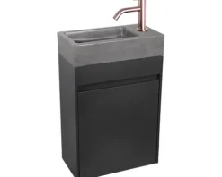 Differnz Handwaschbecken Hura L 40 x 22 cm Beton dunkelgrau