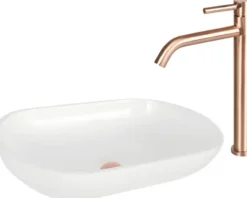 Differnz Waschtischarmatur für Aufsatzwaschbecken kupfer matt 30.414.13