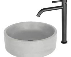 Differnz Waschtischarmatur für Aufsatzwaschbecken schwarz matt 30.414.10