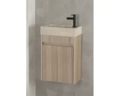 Differnz Waschtischunterschrank HURA L BxHxT 39,5 x 52 x 21,5 cm Frontfarbe Eicche holzdekor 38.006.32