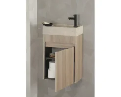 Differnz Waschtischunterschrank HURA L BxHxT 39,5 x 52 x 21,5 cm Frontfarbe Eicche holzdekor 38.006.32