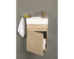Differnz Waschtischunterschrank HURA L BxHxT 39,5 x 52 x 21,5 cm Frontfarbe eiche