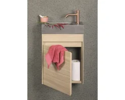 Differnz Waschtischunterschrank HURA L BxHxT 39,5 x 52 x 21,5 cm Frontfarbe eiche