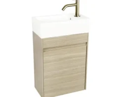 Differnz Waschtischunterschrank HURA L BxHxT 39,5 x 52 x 21,5 cm Frontfarbe eiche