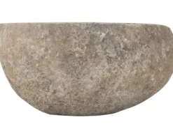 Differnz Aufsatzwaschbecken aus Naturstein Lombok 35 x 35 cm grau matt 36.102.52