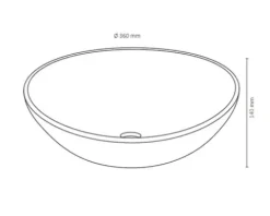 Differnz Aufsatzwaschbecken Bright 36 x 36 cm Keramik silber 38.009.30
