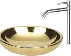 Differnz Aufsatzwaschbecken Dias 50 x 38 cm gold glänzend 38.010.51