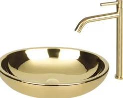 Differnz Aufsatzwaschbecken Dias 50 x 38 cm gold glänzend 38.010.51