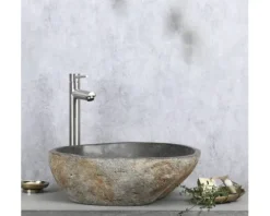 Differnz Aufsatzwaschbecken Lombok 40 bis 45 cm grau matt Beschichtet 36.102.53