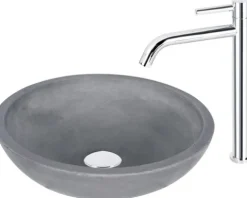 Differnz Aufsatzwaschbecken Ravano 40 x 40 cm dunkelgrau matt mit Beschichtung 38.251.02