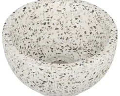 Differnz Aufsatzwaschbecken Ruz 23 x 23 cm Terrazzo schwarz weiß matt 36.102.10