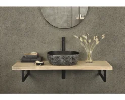 Differnz Aufsatzwaschbecken Snake Duo 41,5 x 40 cm schwarz gold matt 38.010.36