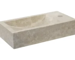 Differnz Handwaschbecken Hura L 40 x 22 cm Marmor creme mit Beschichtung 38.006.30
