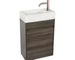 Differnz Handwaschbecken Hura L 40 x 22 cm Marmor weiß