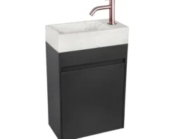 Differnz Handwaschbecken Hura L 40 x 22 cm Marmor weiß