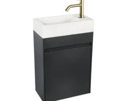 Differnz Handwaschbecken Hura L 40 x 22 cm Marmor weiß