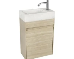 Differnz Handwaschbecken Hura L 40 x 22 cm Marmor weiß