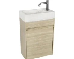 Differnz Handwaschbecken Hura L 40 x 22 cm Marmor weiß