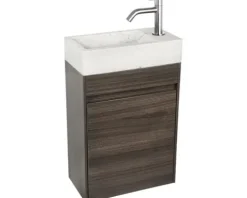 Differnz Handwaschbecken Hura L 40 x 22 cm Marmor weiß