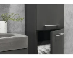 Differnz Hochschrank Somero BxHxT 30 x 150 x 25 cm anthrazit links/rechts montierbar