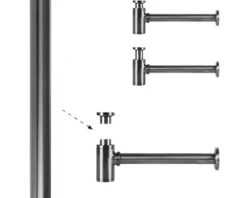 Differnz Tauchrohr Ø32 mm x 295 mm gun metal 30.414.87