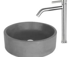 Differnz Waschtischarmatur für Aufsatzwaschbecken chrom matt 30.414.11