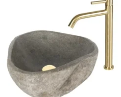 Differnz Waschtischarmatur für Aufsatzwaschbecken gold matt 30.414.14