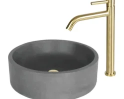 Differnz Waschtischarmatur für Aufsatzwaschbecken gold matt 30.414.14