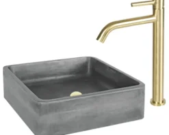 Differnz Waschtischarmatur für Aufsatzwaschbecken gold matt 30.414.14
