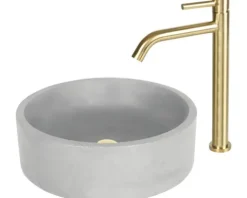 Differnz Waschtischarmatur für Aufsatzwaschbecken gold matt 30.414.14