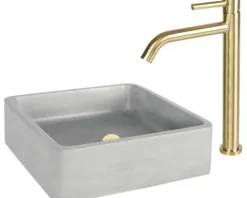 Differnz Waschtischarmatur für Aufsatzwaschbecken gold matt 30.414.14