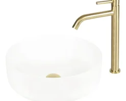 Differnz Waschtischarmatur für Aufsatzwaschbecken gold matt 30.414.14