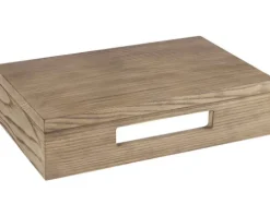 Differnz Waschtisch-Set HURA L Waschbecken 28 cm Beton und Ablage 40 cm in Eiche 38.006.18