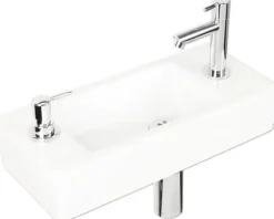 Differnz Waschtisch-Set 40 x 18 cm weiß / chrom glänzend 38.005.93