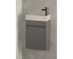 Differnz Waschtischunterschrank HURA L BxHxT 39,5 x 52 x 21,5 cm Frontfarbe grau matt 38.006.31