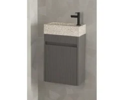 Differnz Waschtischunterschrank HURA L BxHxT 39,5 x 52 x 21,5 cm Frontfarbe grau matt 38.006.31