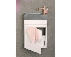 Differnz Waschtischunterschrank HURA L BxHxT 39,5 x 52 x 21,5 cm Frontfarbe weiß
