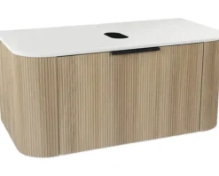 Differnz Waschtischunterschrank OLLE BxHxT 90 x 40 x 45,5 cm Frontfarbe eiche 36.012.45 mit Waschtischplatte