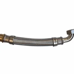 DN25 DVGW Panzerschlauch m. Edelstahlumflechtung 1 AG x 1 ÜM Bogen 1000 mm