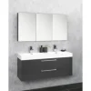 Doppelwaschbecken mit Unterschrank Differnz SOMERO BxHxT 120x54x38 cm Frontfarbe anthrazit 36.104.81