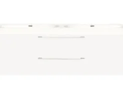 Doppelwaschbecken mit Unterschrank Differnz SOMERO BxHxT 120x57x38 cm Frontfarbe weiss hochglanz 36.104.88