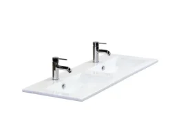 Doppelwaschbecken mit Unterschrank Sanox FROZEN 3D BxHxT 121x42x46 cm Frontfarbe french oak 75740463