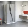 Drehtür inkl. Seitenwand Schulte Alexa Style 2.0 80x80 cm Dekor Liane Profilfarbe aluminium