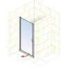Drehtür in Nische Schulte Lugano 90 cm Klarglas Profilfarbe aluminium