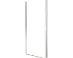 Drehtür in Nische Schulte Lugano 90 cm Klarglas Profilfarbe aluminium