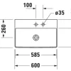DURAVIT Möbelwaschtisch DuraSquare 60 x 40 cm weiß glänzend 2356600041