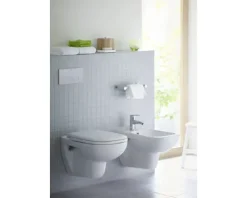 DURAVIT Wand-WC D-Code Tiefspüler offener Spülrand weiß glänzend ohne WC-Sitz 2570090000